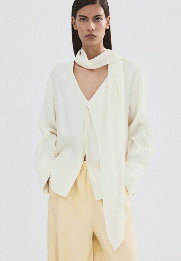 Mango ADULT - Button-down blouse - beige