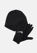 Nike Performance MEN'S RUN DRY HAT AND GLOVE SET - Gloves - black/silver