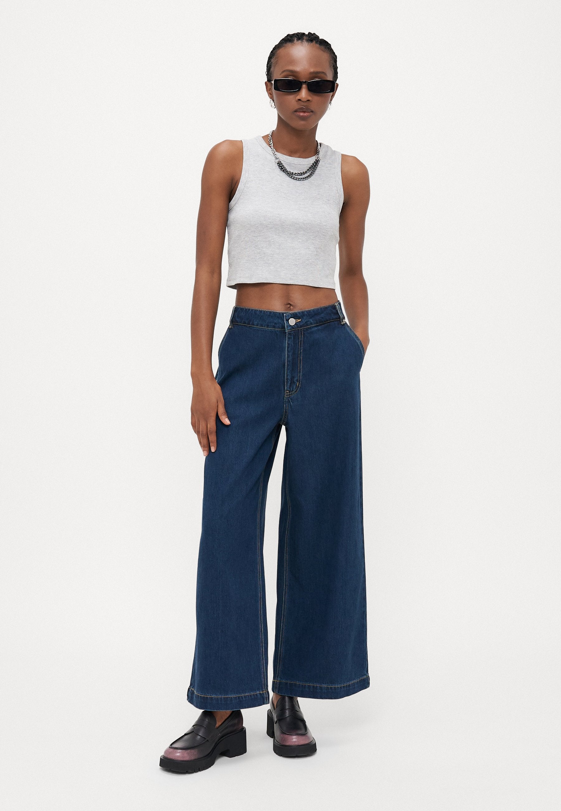 Wide-fit ONLINGRID Mid waist Wide Leg Fit Media 2