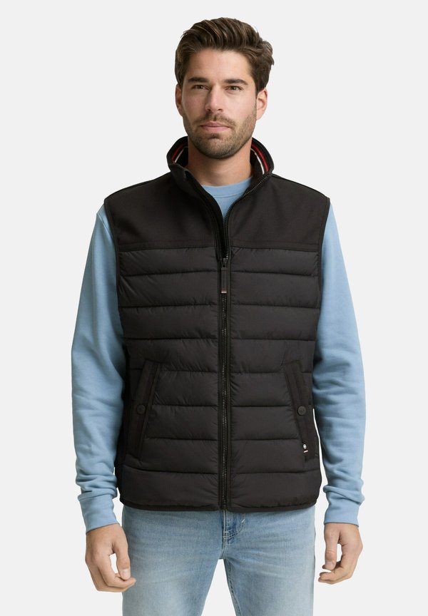 TOM TAILOR Waistcoat - schwarz