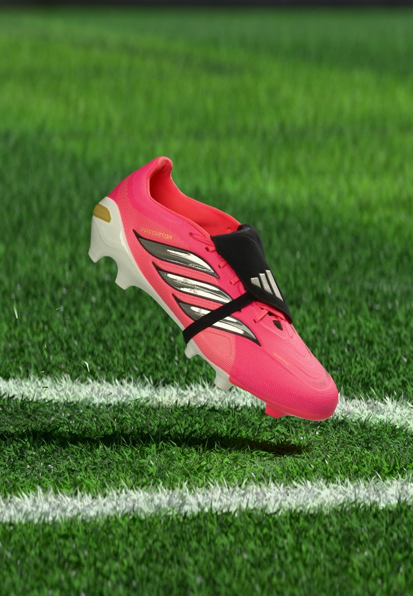 adidas Performance PREDATOR LEAGUE FOLD-OVER TONGUE FIRM GROUND UNISEX - Firm-ground football boots - solar turbo/thermal chrome/core black