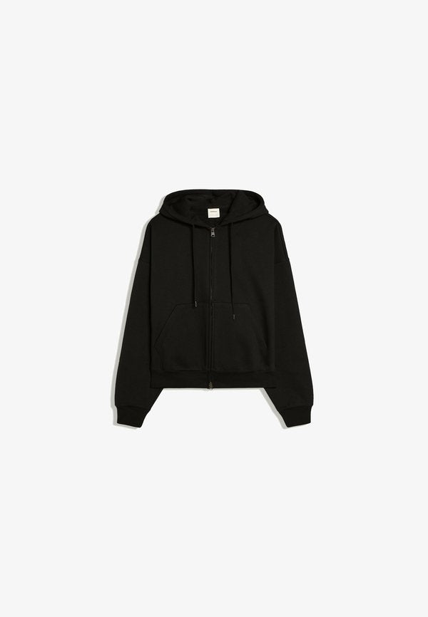 Bershka BASIC ZIP-UP SWEATSHIRT. - Zip-up sweatshirt - black