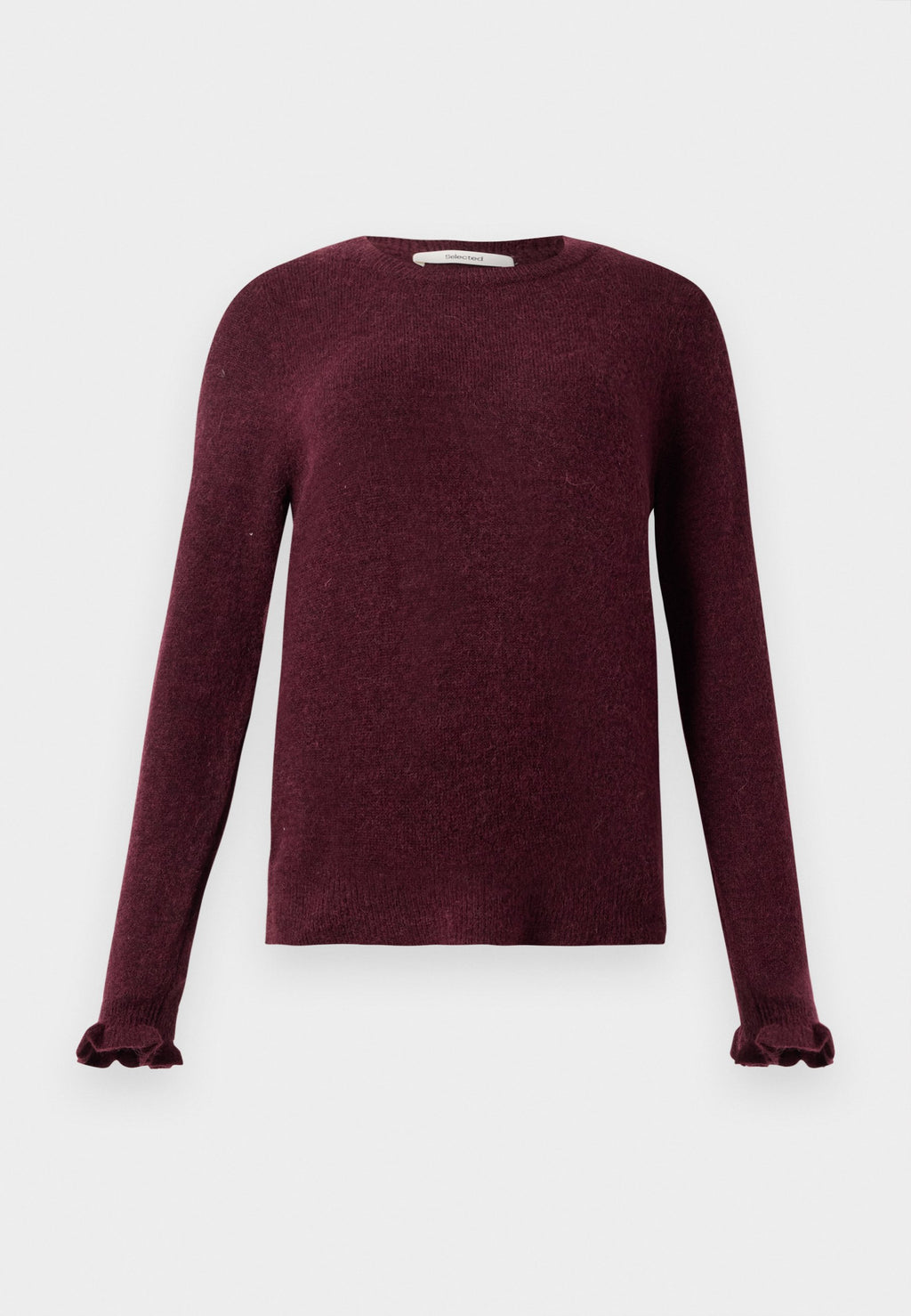 Selected Wool Blend Ruffled Sleeve