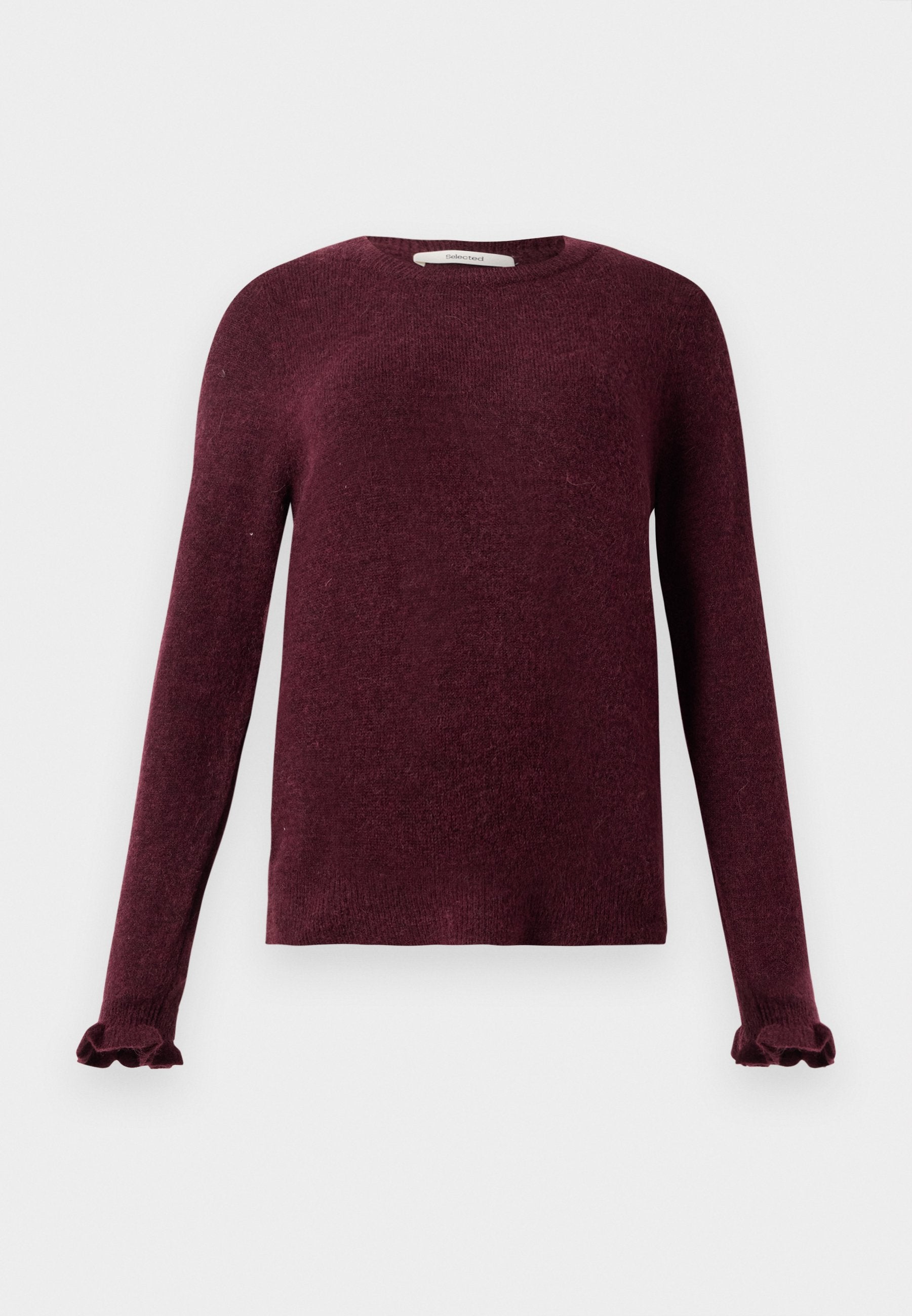 Selected Wool Blend Ruffled Sleeve