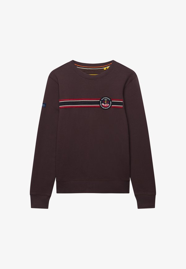 Superdry & Co SUPERDRY OUTDOOR STRIPE LOGO RELAXED SWEATSHIRT.. - Sweatshirt - chocolate plum brown