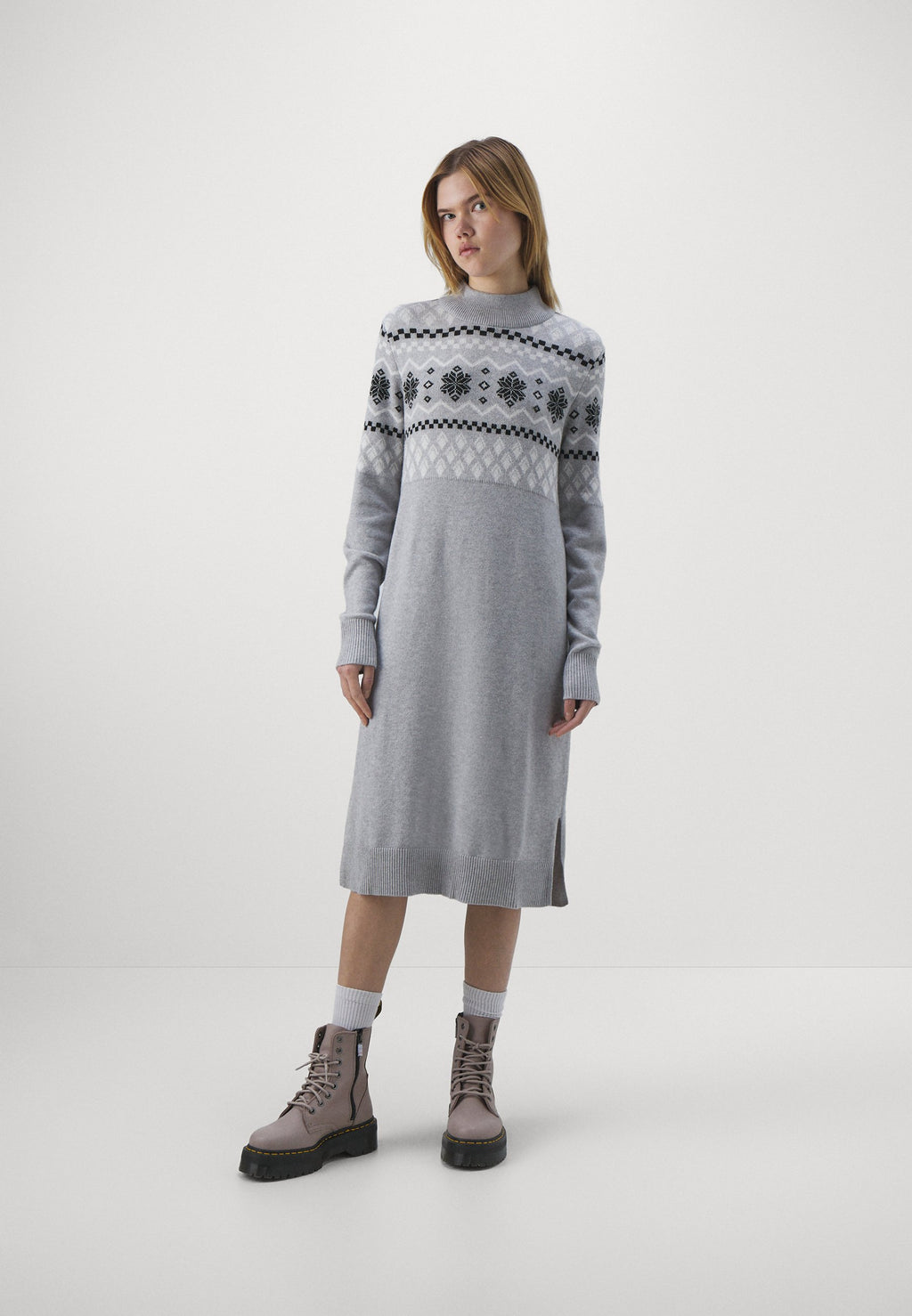 VILA VIRIL CREW NECK MIDI DRESS