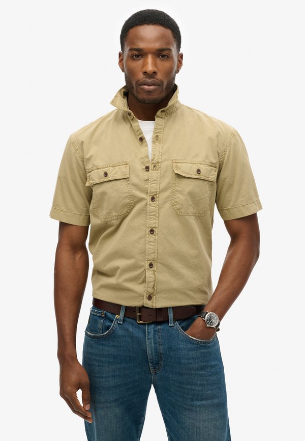 Superdry & Co MILITARY SHORT SLEEVE  - Shirt - canyon sand brown