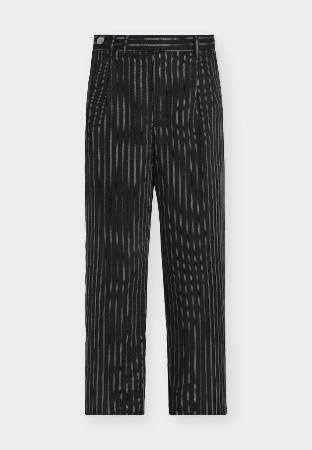 LINEN BLEND RELAXED TROUSERS Media 1