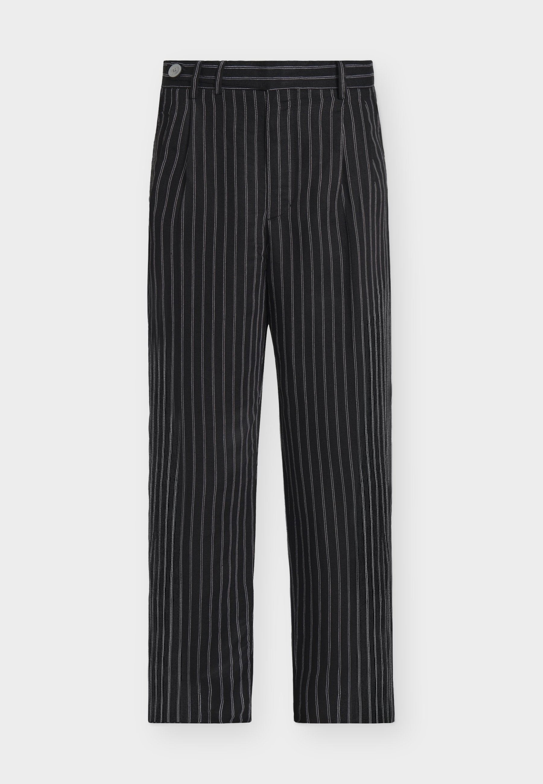 LINEN BLEND RELAXED TROUSERS Media 1