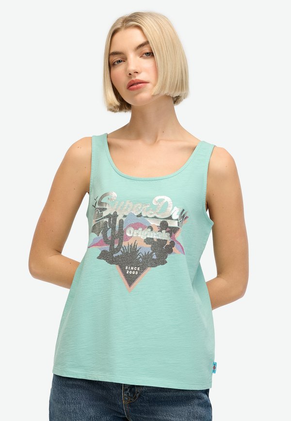 Superdry & Co VINTAGE LOGO NARRATIVE - Top - fresh mint green