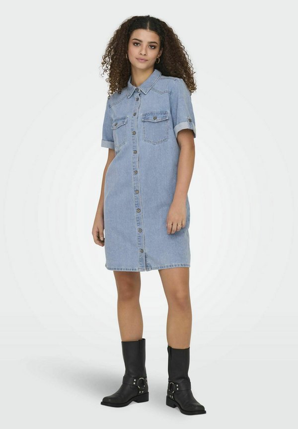 ONLY Denim ONLLISA Short - Denim dress - light blue denim