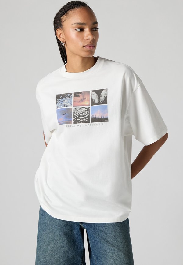 Levi's® SHORT STACK TEE - Print T-shirt - ethereal metamorphosis birght white body