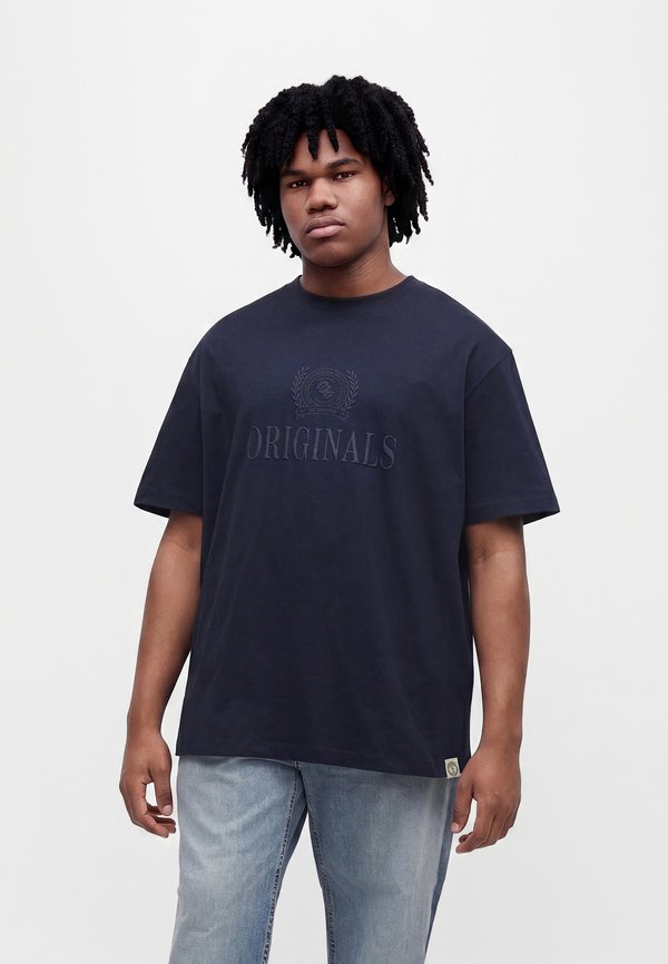 Jack & Jones JORFREDERIKSBERG MONOGRAM TEE - Print T-shirt - sky captain