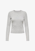 ONLY ONLVAL L/S O-NECK TOP JRS NOOS - Long sleeved top - light grey melange