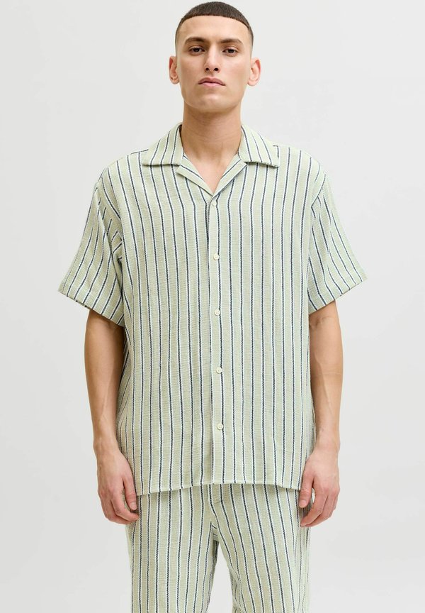 Jack & Jones JORCOBA STRIPE RESORT SHIRT SS SN - Shirt - tea