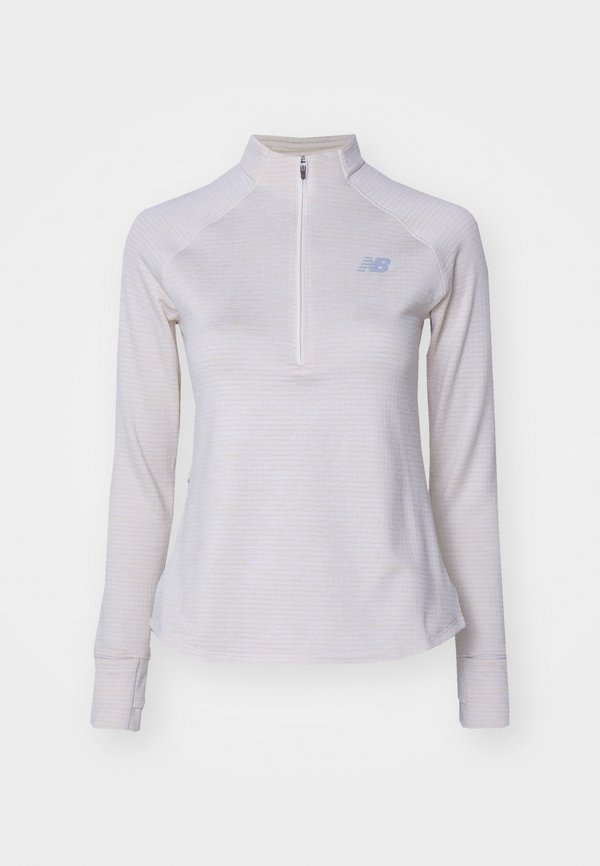 New Balance ATHLETICS GRID 1/2 ZIP - Long sleeved top - beige