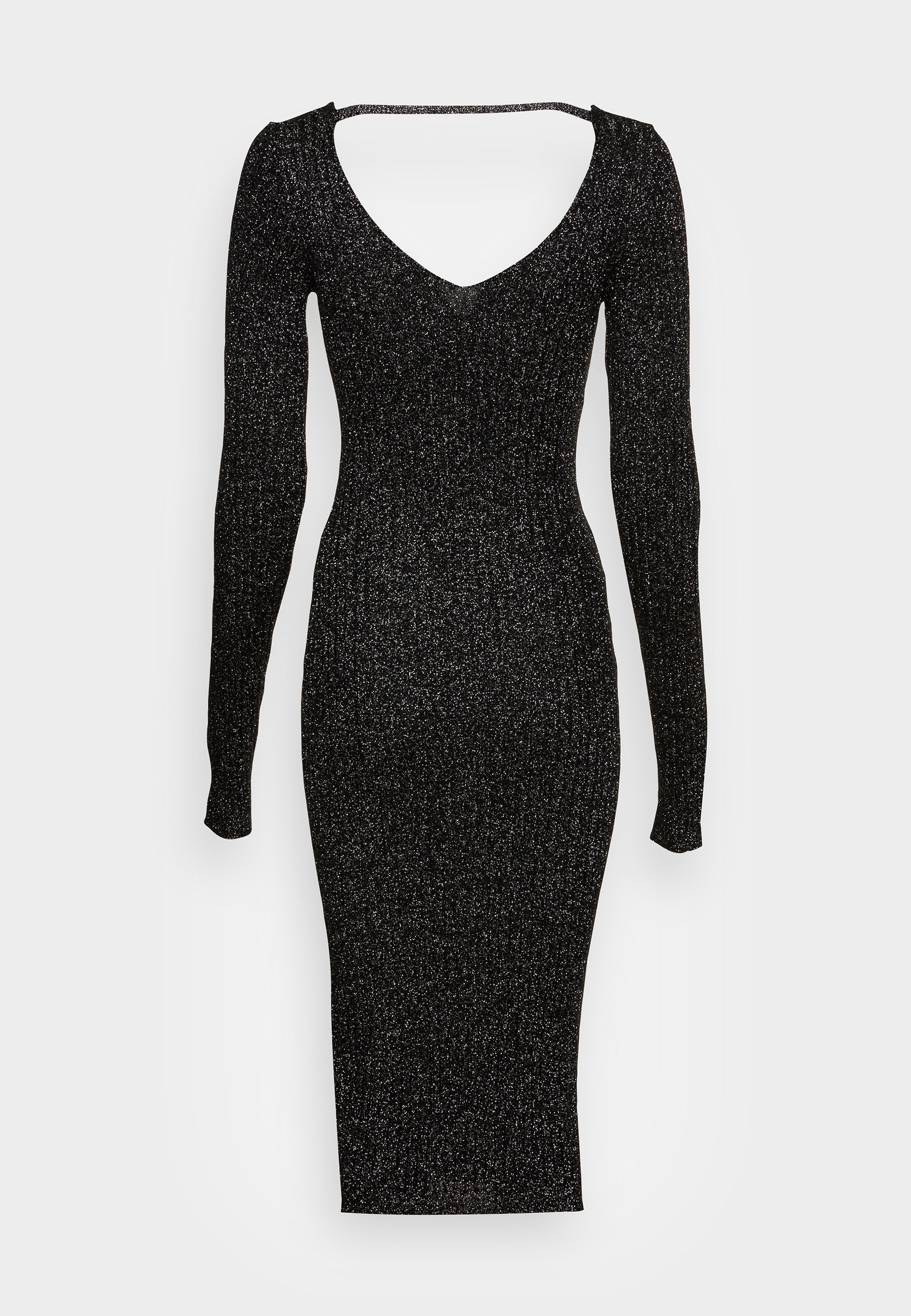 Anna Field LUREX V-AUSSCHNITT MIDI STRICKKLEID