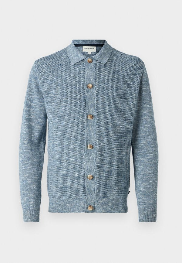 TOM TAILOR STRUCTURED TWO TONE  - Cardigan - mystical blue