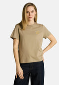 TOM TAILOR T-SHIRT MIT PRINT - Print T-shirt - silver olive