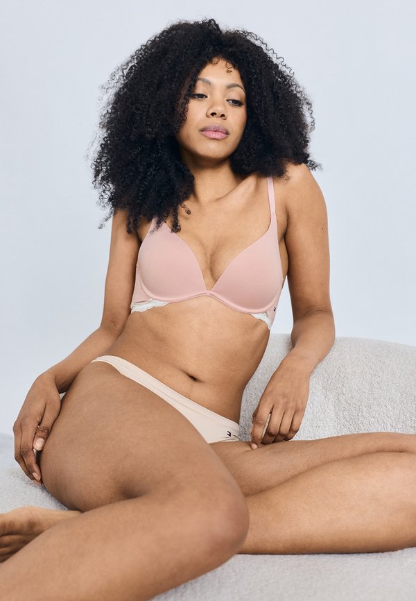 Tommy Hilfiger LACE TRIM PUSH-UP PLUNGE BRA - Push-up bra - foggy pink
