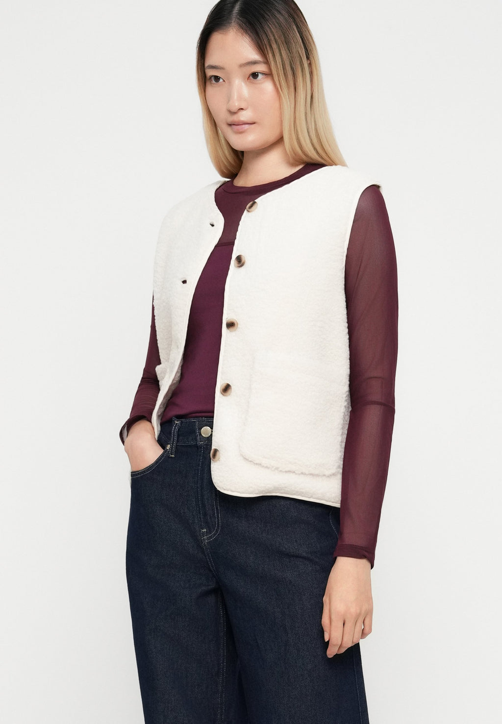 Wide-fit ONLLINEA High waist Wide Leg Fit Media 5