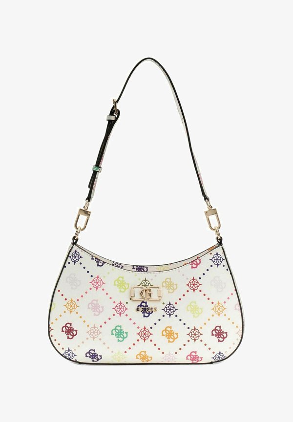 Guess EMELIE TOP ZIP SHOULDER - Handbag - multi logo