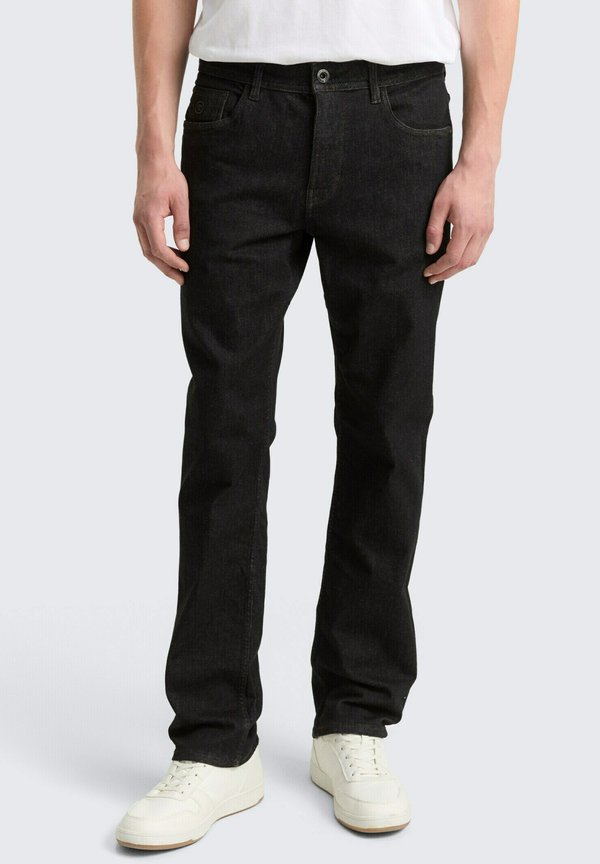 TOM TAILOR TTMARVIN STRAIGHT FIT - Straight leg jeans - clean rinsed  black denim