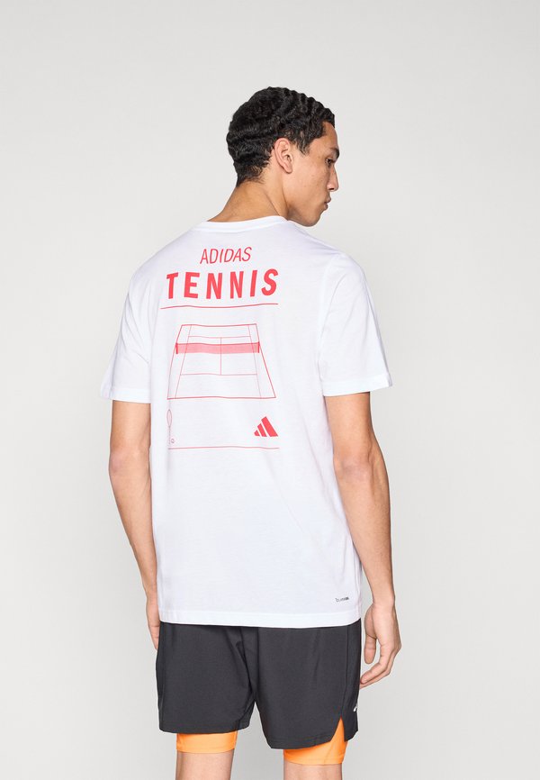 adidas Performance CATEGORY GRAPHIC - Sports T-shirt - white/pure ruby