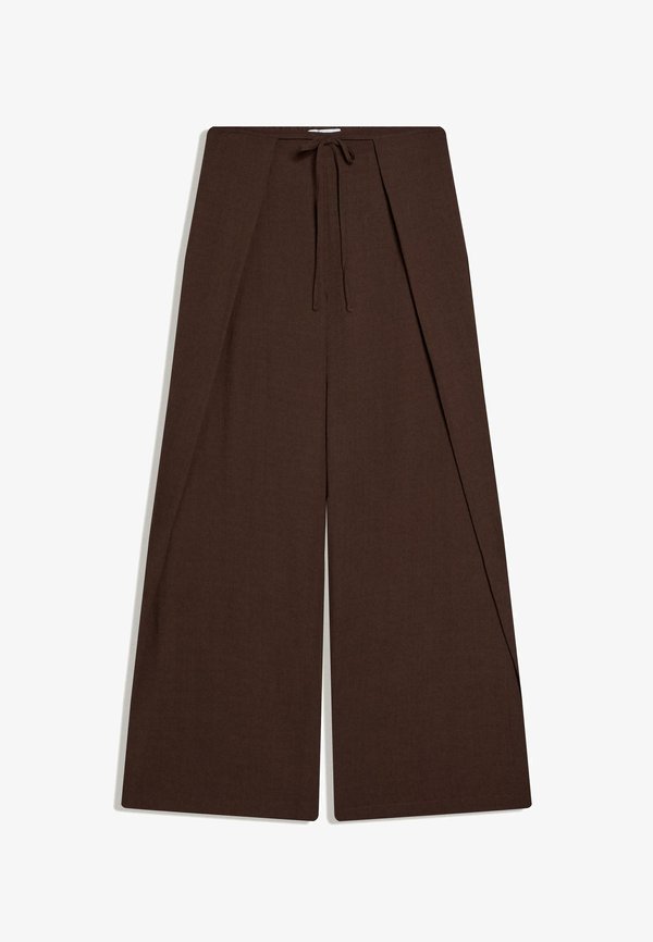 Bershka TROUSERS - Trousers - dark brown