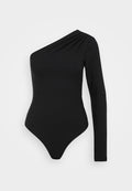 LONG-SLEEVE DOUBLE STRETCH CREPE ONE SHOULDER BODYSUIT - Abercrombie & Fitch - View 1