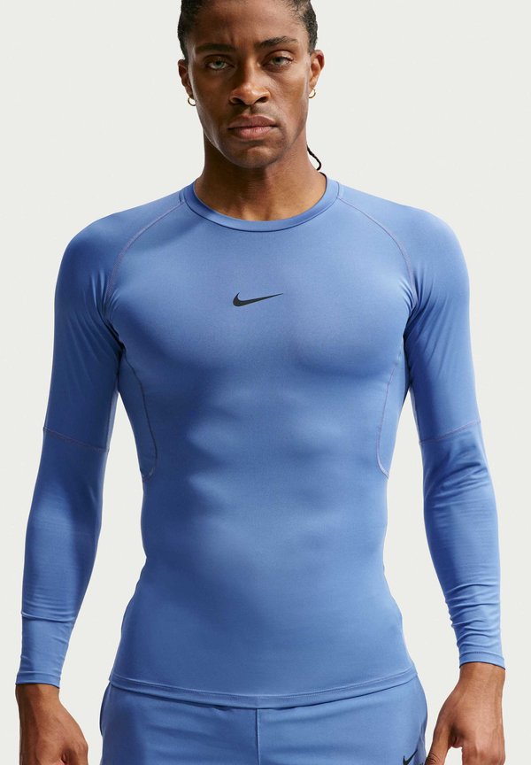 Nike Performance M NP DF TIGHT TOP LS - Long sleeved top - indigo storm/black