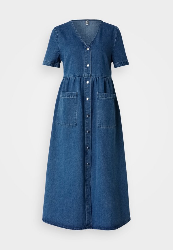 ONLY ONLKARLA MIDI DRESS - Denim dress - medium blue denim