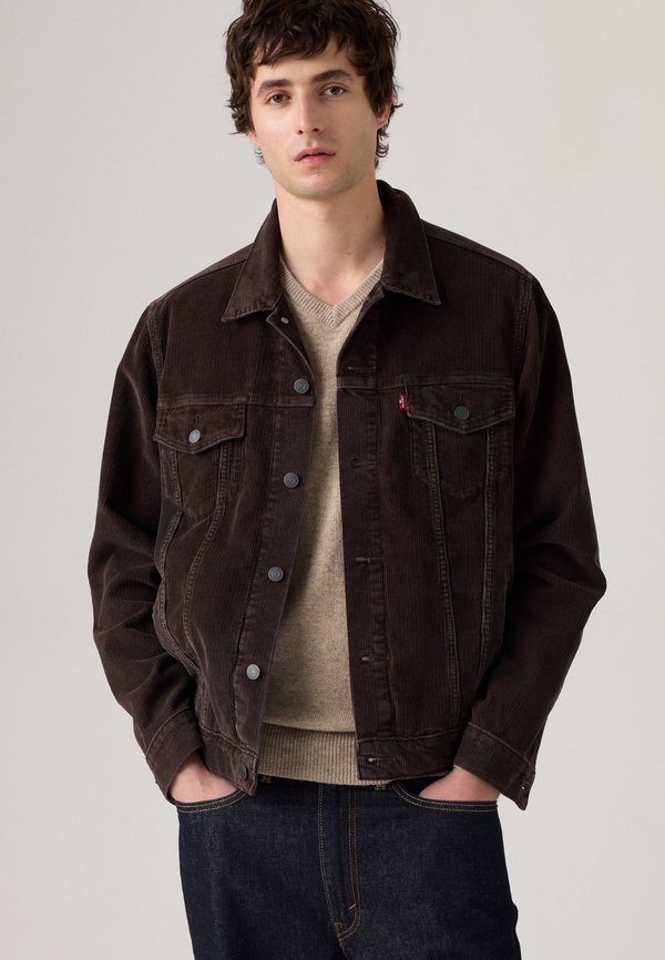 Levi's® THE TRUCKER - Denim jacket - black coffee
