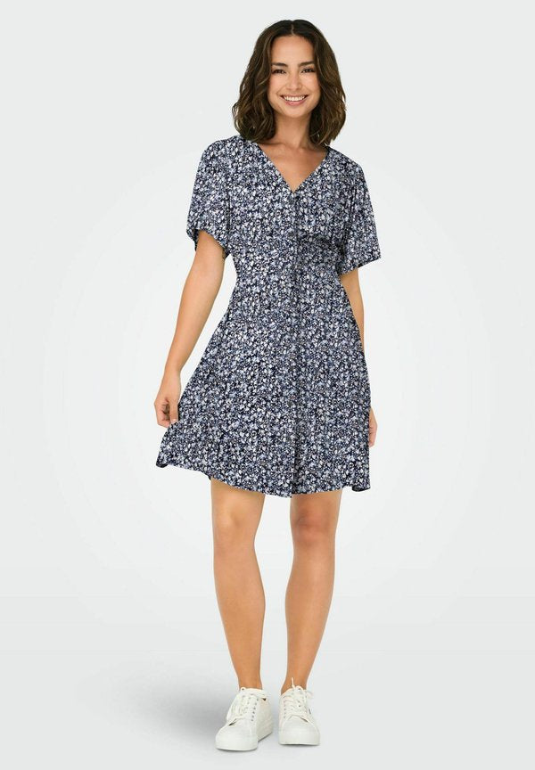 ONLY ONLEVIDA S/S SHORT DRESS WVN NOOS - Shirt dress - night sky