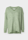 ONLY ONLIDA LIFE LOOSE VNECK - Jumper - hedge green melange