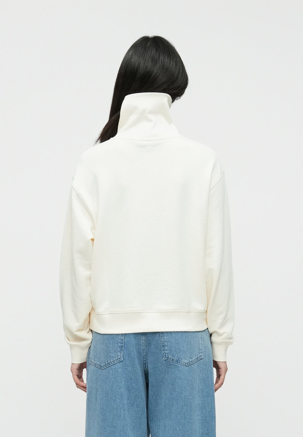 LOGO EMBROIDERY TERRY HALF-ZIP JUMPER Media 4
