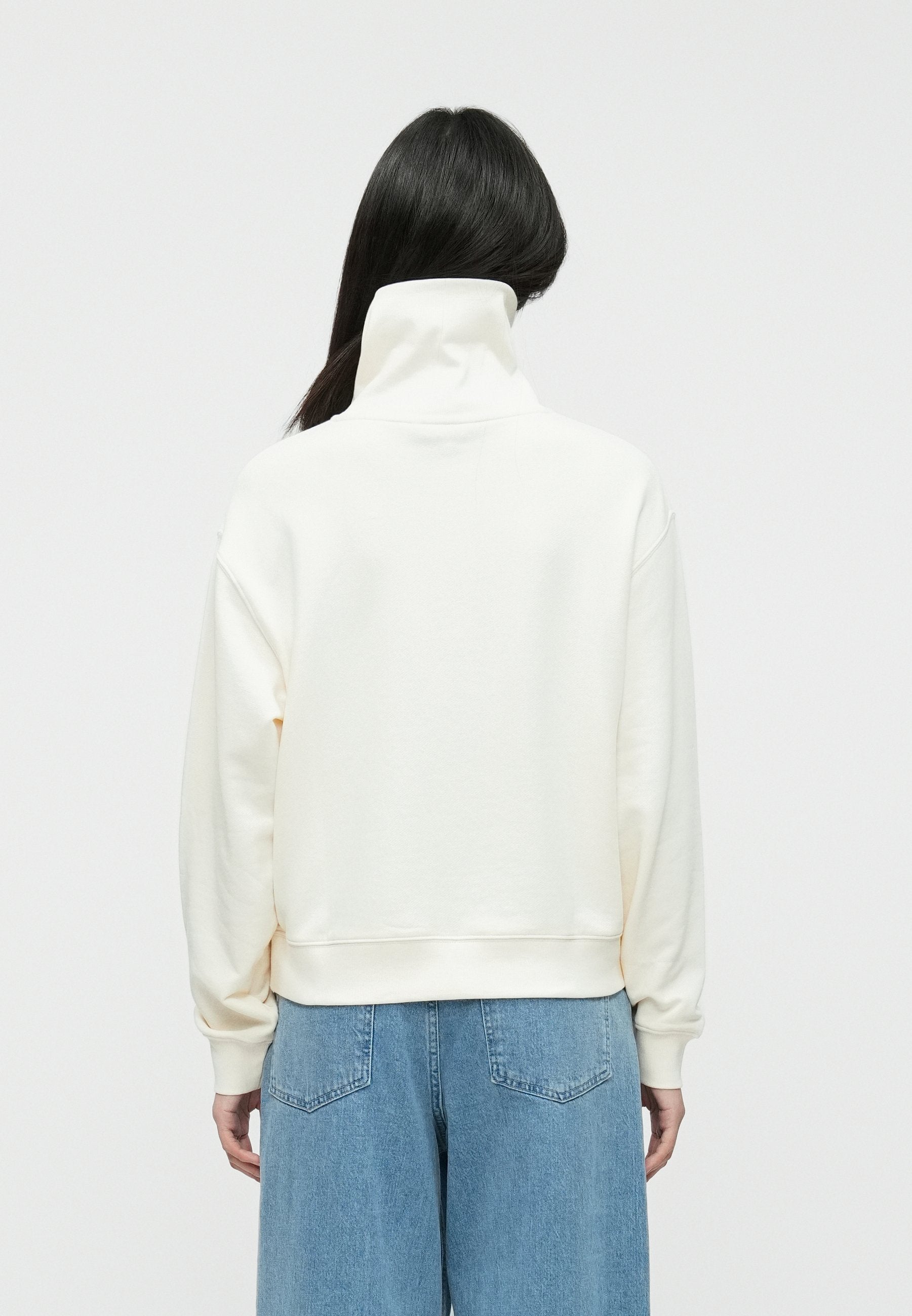 LOGO EMBROIDERY TERRY HALF-ZIP JUMPER Media 4