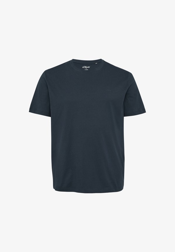 s.Oliver MIT CREW NECK - Basic T-shirt - navy