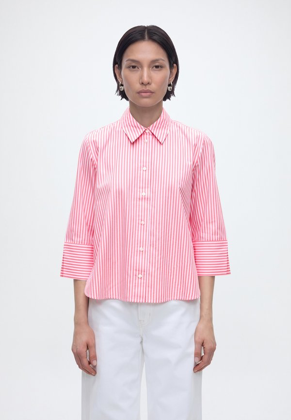 TOM TAILOR MODERN STRIPED - Button-down blouse - soft coral white thin stripe