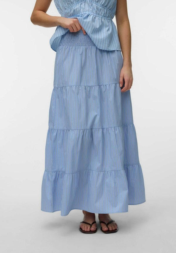 Vero Moda A-line VMLOTUS High waist Long - Maxi skirt - cashmere blue