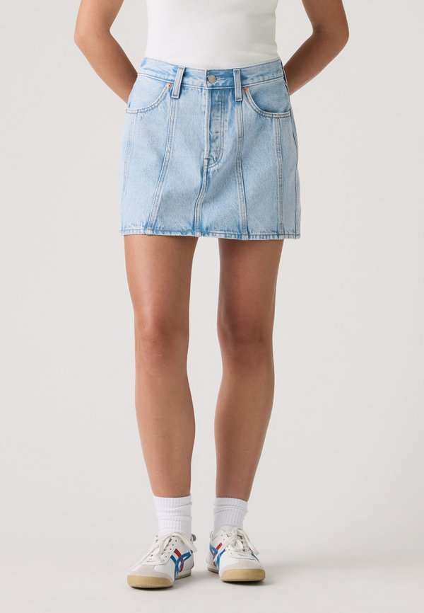 Levi's® SEAMED ICON - A-line skirt - abraided art skirt stone