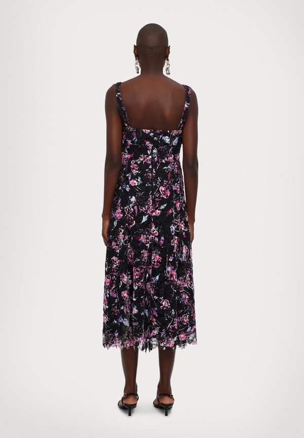 ML Monique Lhuillier MANON SLEEVELESS MIDI DRESS