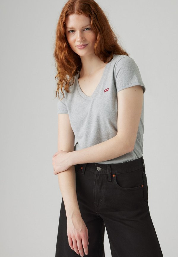 Levi's® PERFECT V NECK TEES 2 PACK - Print T-shirt - white/starstruck heather