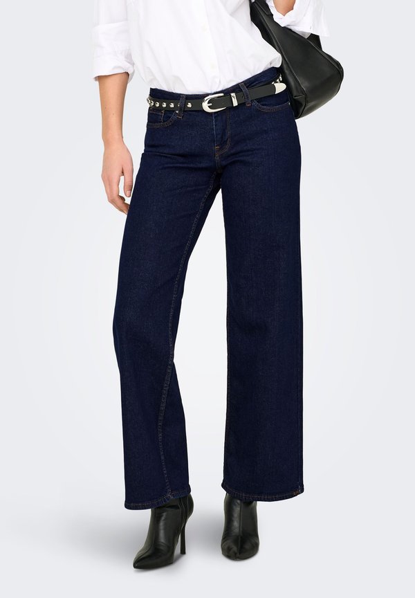 ONLY Wide-fit ONLJUDY-O Low waist Wide Leg Fit - Wide Leg - dark blue denim