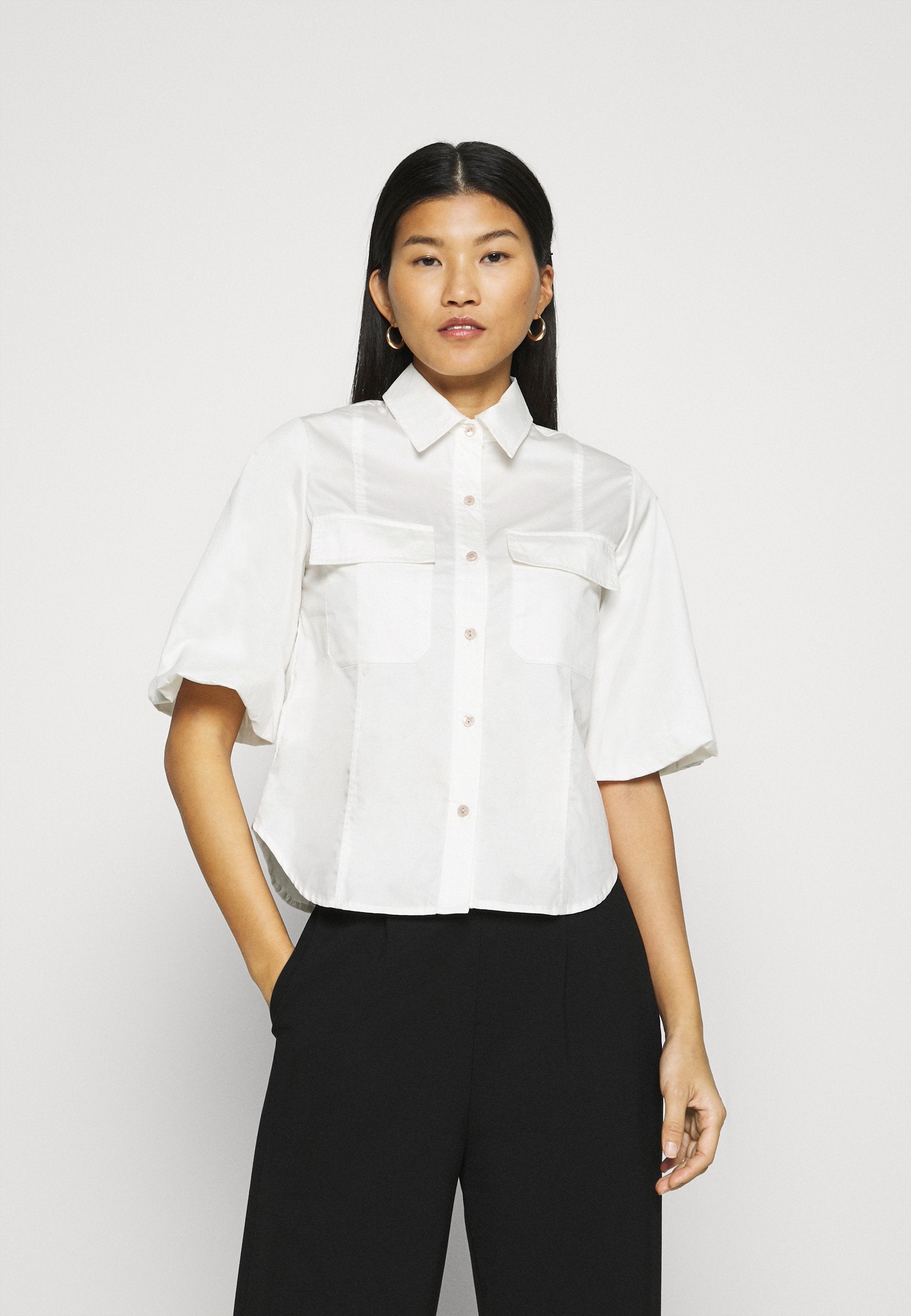 Who What Wear UTILITY PUFF SLEEVE