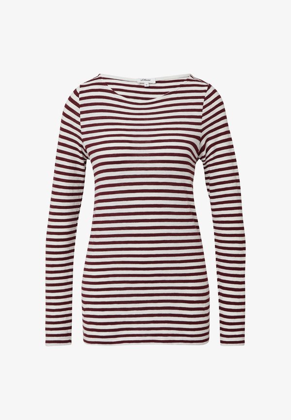 s.Oliver LÄSSIGES MIT U-BOOT-AUSSCHNITT - Long sleeved top - bordeaux