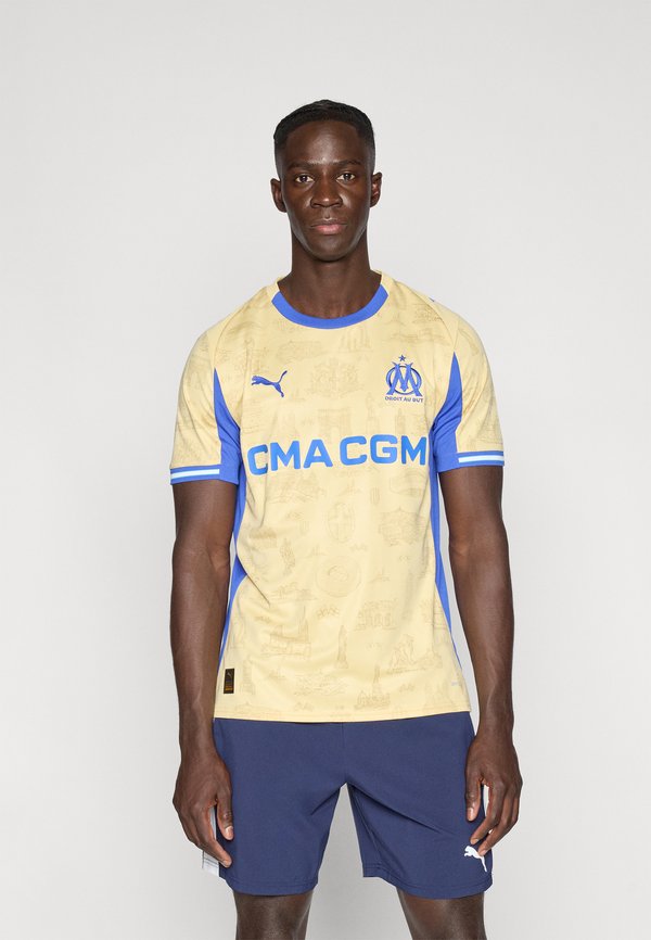 Puma OM SPECIAL EDITION REPLICA - Football jersey - light gold-coloured/royal sapphire