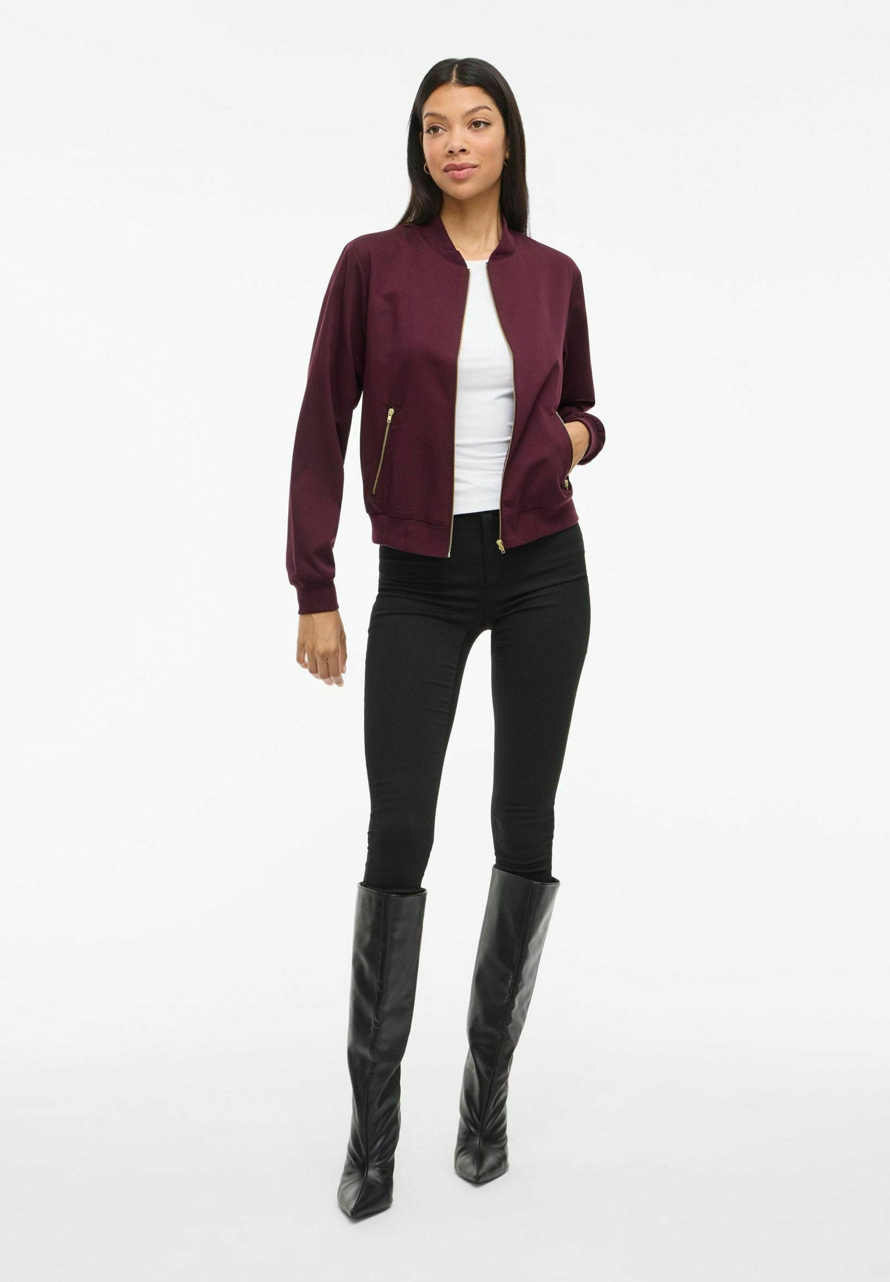VILA bomber VIBUBBLE Zipper