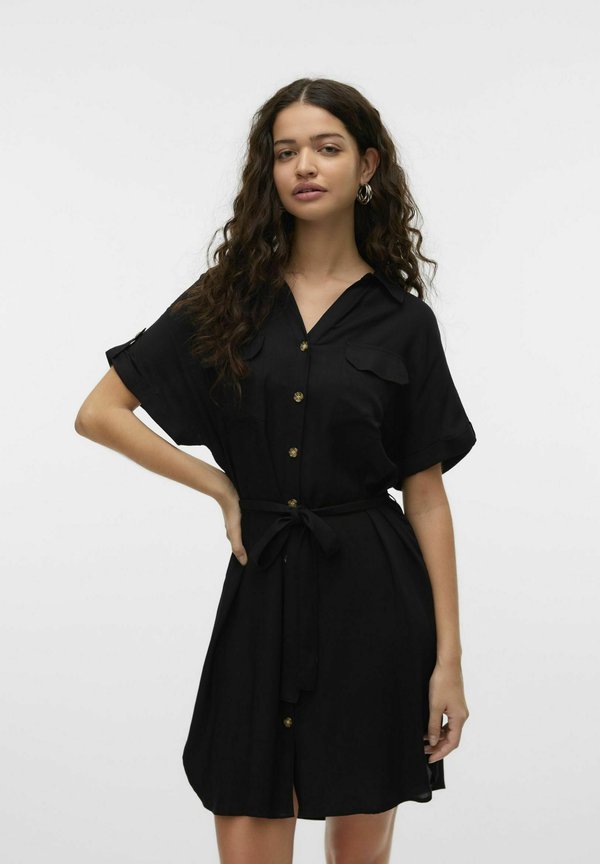 Vero Moda VMBUMPY Short - Shirt dress - black