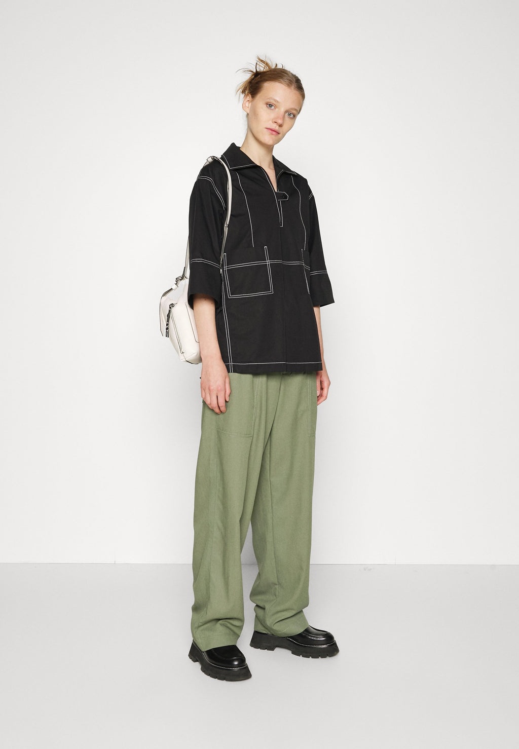 Proenza Schouler White Label WIDE LEG DRAWSTRING PANTS